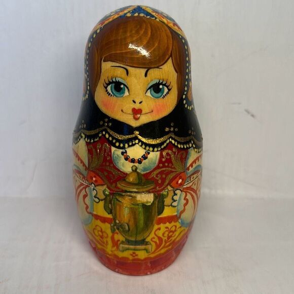 4 PC. Russian Nesting Dolls, Hand Painted Collectible Nesting Dolls - Picture 1 of 7